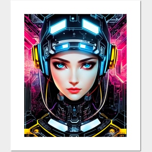 Cyberpunk Girl Posters and Art